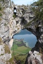 Peephole Drachenloch in Drachenwand klettersteig