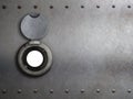 Peephole on metal armored door Royalty Free Stock Photo