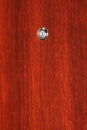 Peephole on wooden door