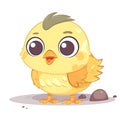 Peeping chicklet illustration