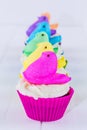 Peeps Easter Cupcakes Royalty Free Stock Photo