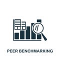 Peer Benchmarking icon. Monochrome simple Stock Market icon for templates, web design and infographics