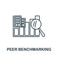 Peer Benchmarking icon. Monochrome simple Stock Market icon for templates, web design and infographics