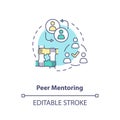 Peer mentoring concept icon