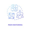 Peer mentoring concept icon