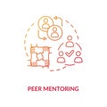 Peer mentoring concept icon