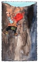 Peer nisse climbing Royalty Free Stock Photo