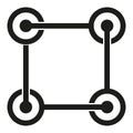 Peer to peer icon. P2P computing networking application symbol. Architecture icon. Vector illustration. EPS 10.