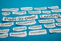 Peer-to-peer And Lending Text On Piece Of Torn Paper