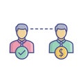 peer to peer flat vector icon which can easily modify or edit Royalty Free Stock Photo