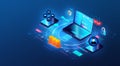 Peer-to-Peer Lending Platform Concept - New Forms of Decentralized Finance - 3D Illustration