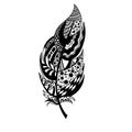 Peerless Decorative Feather, Patterned design, Tattoo