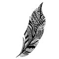 Peerless Decorative black and white Feather, Patterned design