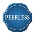 Peerless emblem design unique blue seal shape with elegant text Royalty Free Stock Photo