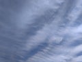 A peerless snapshot of an eye-catching view of an exquisite pattern of white clouds in blue sky in sunlight Royalty Free Stock Photo