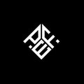 PEF letter logo design on black background. PEF creative initials letter logo concept. PEF letter design Royalty Free Stock Photo