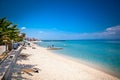 Pefkochori beach on Kasandra peninsula, Greece. Royalty Free Stock Photo