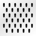Peg board with oval holes. Grey peg board perforated texture background for working bench tools. Vector illustration. Royalty Free Stock Photo
