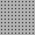 Peg board seamless pattern texture. Perforated wall background. Royalty Free Stock Photo