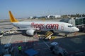 Pegasus airlines aircraft in Vaclav Havel Prague Airport Royalty Free Stock Photo