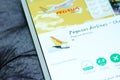 Pegasus airlines mobile app Royalty Free Stock Photo