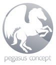 Pegasus circle concept Royalty Free Stock Photo