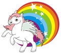 Pegasus with circle rainbow