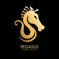 Pegasus company logotype of agency isolated icon logo