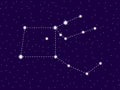 Pegasus constellation. Starry night sky. Cluster of stars and galaxies. Deep space. Vector Royalty Free Stock Photo