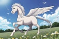 Pegasus fantasy horse, Generative AI Illustration