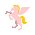 Pegasus heraldic symbol. Sign Animal for coat of arms. Royal Horse Vector illustration