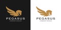 Pegasus horse logo icon