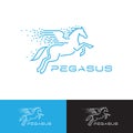 Flying Pegasus logo Royalty Free Stock Photo