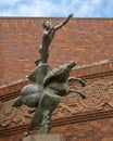 `Pegasus and Man` bronze sculpture by Carl Milles in 1949, now at the Hilton Hotel Anatole in Dallas, Texas.