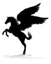 Pegasus Silhouette Mythological Winged Horse Royalty Free Stock Photo