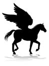 Pegasus Silhouette Mythological Winged Horse