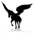 Pegasus Silhouette Mythological Winged Horse Royalty Free Stock Photo