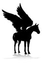 Pegasus Silhouette Mythological Winged Horse