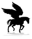 Pegasus Silhouette Mythological Winged Horse