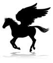 Pegasus Silhouette Mythological Winged Horse Royalty Free Stock Photo