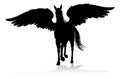 Pegasus Silhouette Mythological Winged Horse