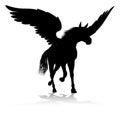 Pegasus Silhouette Mythological Winged Horse Royalty Free Stock Photo