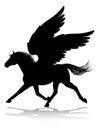 Pegasus Silhouette Mythological Winged Horse