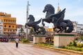 Pegasus statues in Cartagena.