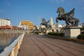 Pegasus Statues in Cartagena Royalty Free Stock Photo