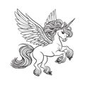 Pegasus Unicorn Wings Horn Horse Animal Cartoon