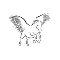 pegasus. Vector illustration decorative background design Royalty Free Stock Photo