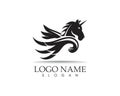Pegasus vector logo template vector illustration Royalty Free Stock Photo