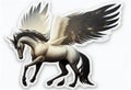 Pegasus on a white background. AI Generated Royalty Free Stock Photo