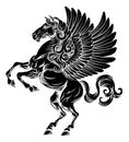 Pegasus Horse Crest Rampant Heraldic Coat of Arms